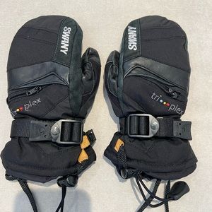 Kids Swany leather ski gloves